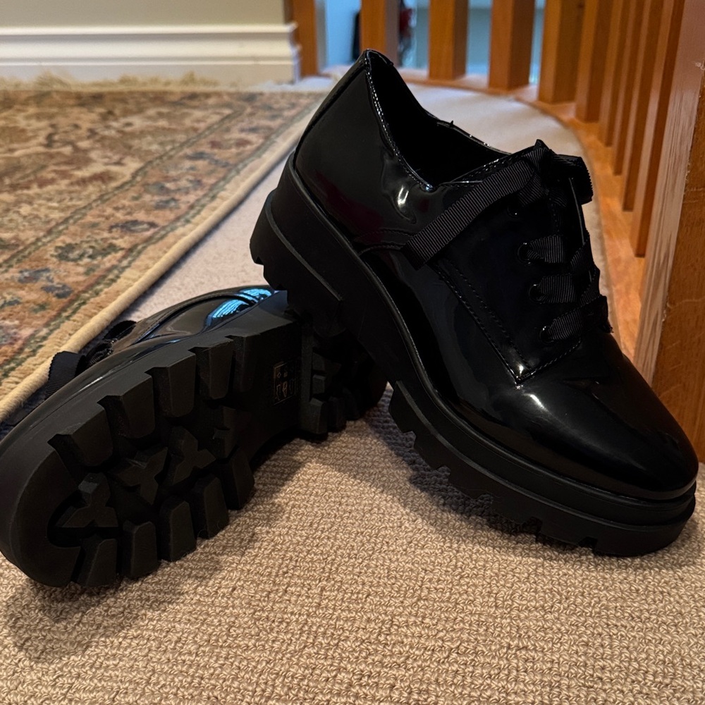 Aldo Black Patent Leather Loafers